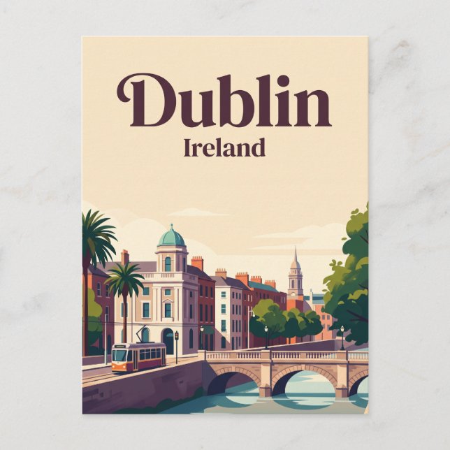 Dublin Irland Vykort (Framsida)