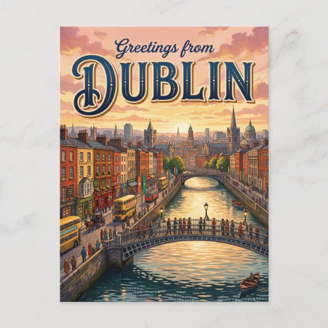 Dublin Irland Vykort (Framsida)