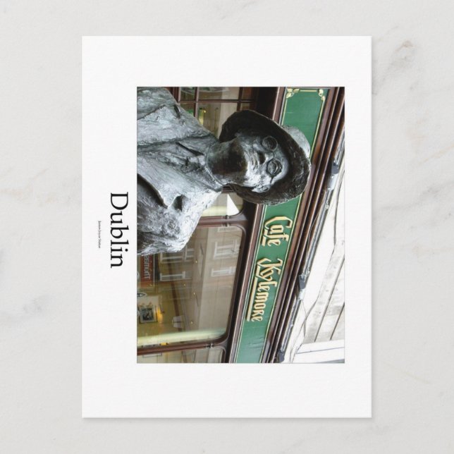 Dublin, Irlanda, Café Kylemore, James Joyce Statue Vykort (Framsida)