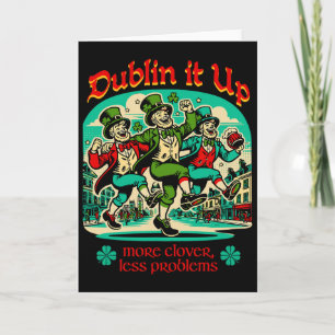 Dublin It Up - Irländska Leprechauns Dansar Kort