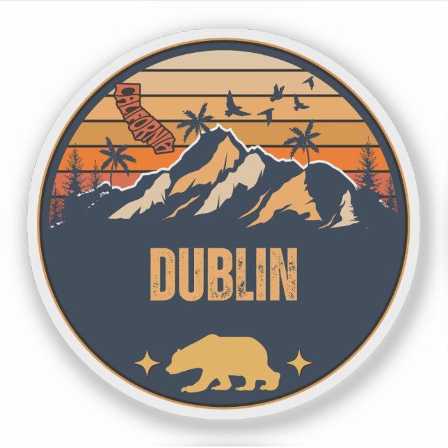 Dublin, Kalifornien Klistermärken (Framsida)