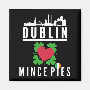 Dublin Kärlek Mince Paj Cityscape Magnet