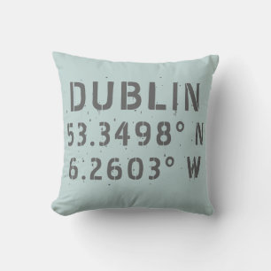 Dublin Longitud Latitud Kastkudde Kudde