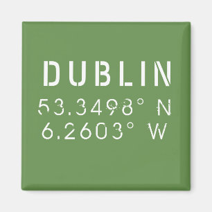 Dublin Longitud Latitude Magnet