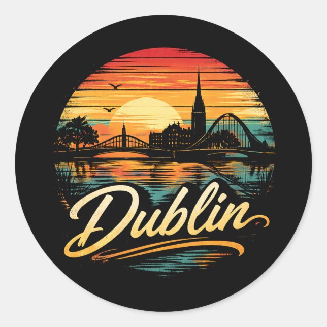 Dublin Runt Klistermärke (Framsida)