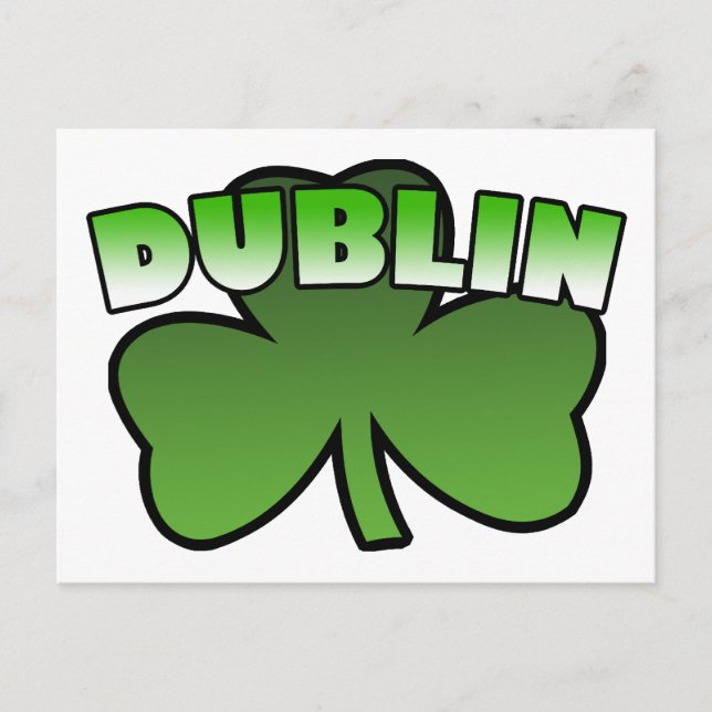 Dublin Shamrock Postcard Vykort (Framsida)