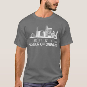 Dublin Skyline GPS Coordinates City Dream City T Shirt