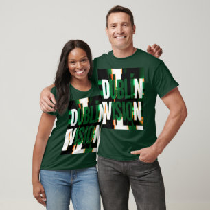 Dublin Vision Glitch St Patricks Day blir T Shirt