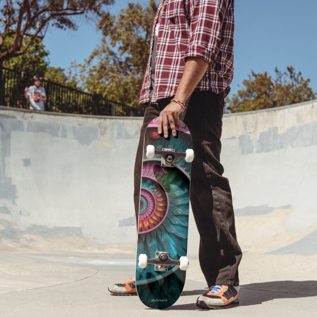 Dubman Designs: Fibonacci Mosaic Spiral Mini Skateboard Bräda 18,5 Cm (Utomhus 2)