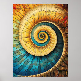 Dubman Designs: Gyllene Snittet, Lysande Fibonacci Poster
