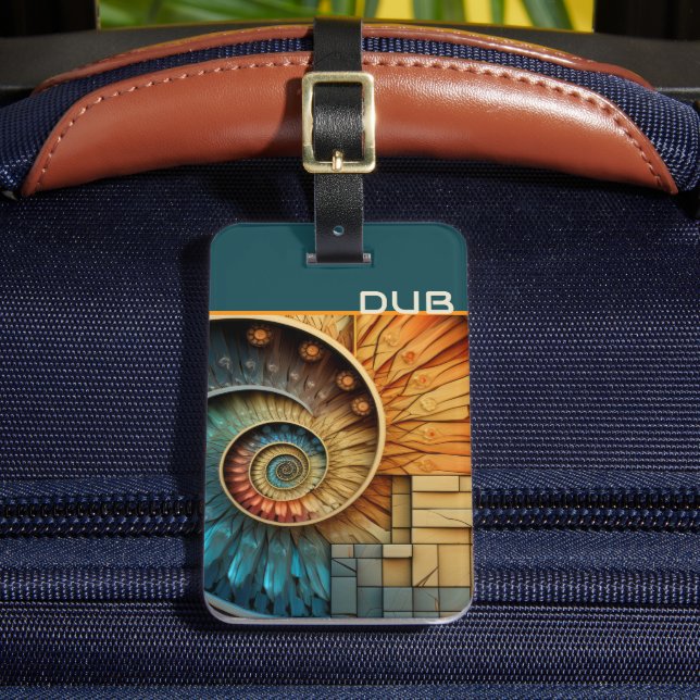 Dubman Does Design: Glowing Fibonacci Sequence Bagagebricka (Framsida Insitu 2)