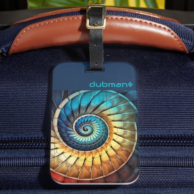 Dubman Does Design: Glowing Fibonacci Spectrum Bagagebricka (Framsida Insitu 2)