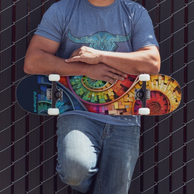 Dubman Does Design:Ljusa Fibonacci-slingor Mini Skateboard Bräda 18,5 Cm (Utomhus 3)