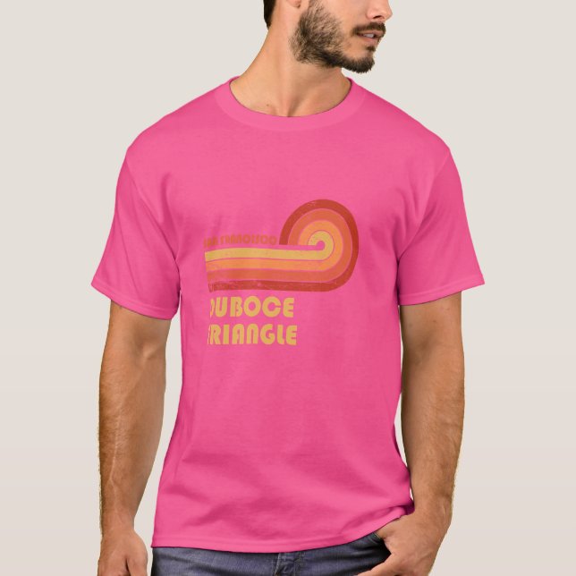 Duboce Triangle San Francisco California Retro Vin T Shirt (Framsida)
