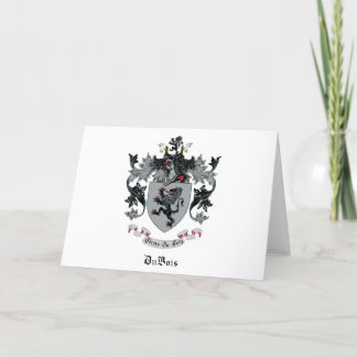 DuBois Family Crest Blank Note Cards Tack Kort