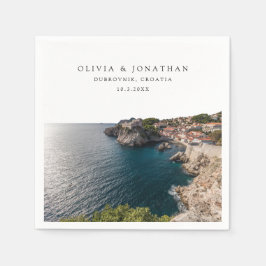 Dubrovnik Bröllop Anpassningsbar Cocktail Napkin Pappersservett