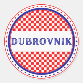 Dubrovnik City Pride Emblem – Croatian Identity Runt Klistermärke