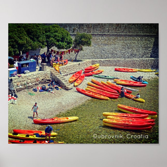 Dubrovnik Croatia West Wall Holiday Poster (Framsidan)