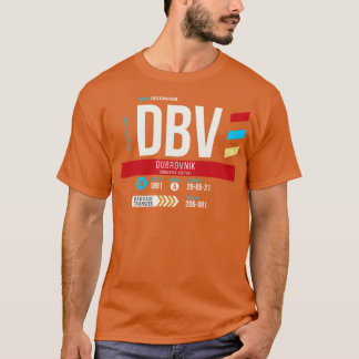 Dubrovnik DBV Airport Code Baggage Märkre 1 T Shirt