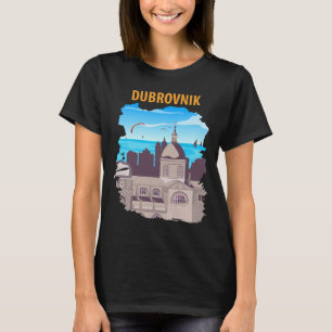 Dubrovnik Gamla Stans Katedral Lila Resa T Shirt
