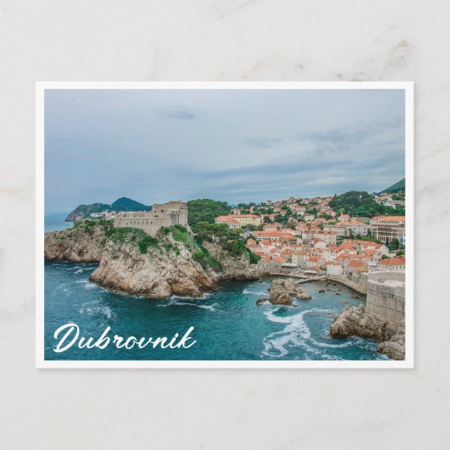 Dubrovnik hamn och stadskärna vykort (Framsida)