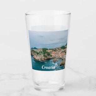 Dubrovnik hamn och stadskärnglas glaskopp