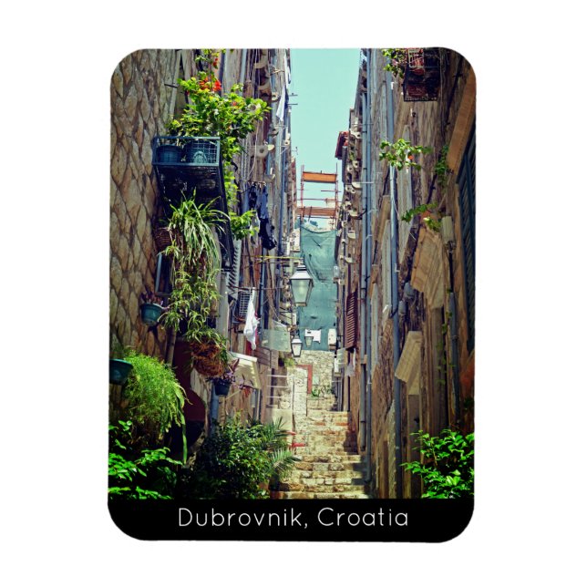 Dubrovnik Inside the Old City Walls Helgdag Postca Magnet (Vertikal)