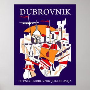 Dubrovnik, Jugoslavien Poster