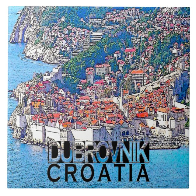 Dubrovnik Kakelplatta (Framsidan)
