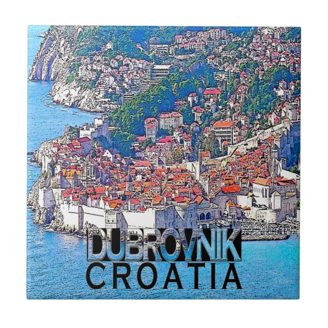 Dubrovnik Kakelplatta (Framsidan)
