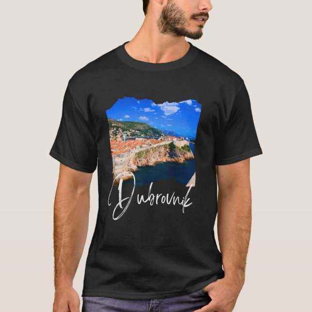 Dubrovnik Kroatien Dubrovnik T Shirt (Framsida)