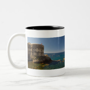 Dubrovnik, Kroatien. Fort Bokar. Två-Tonad Mugg