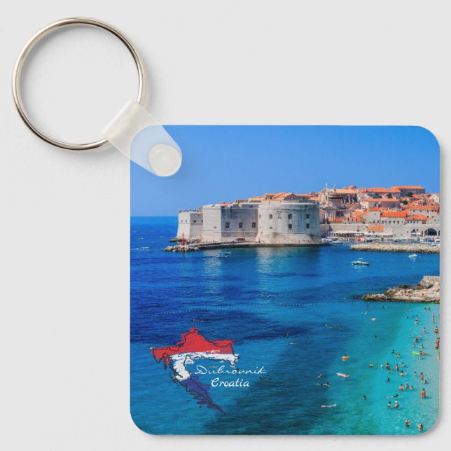 Dubrovnik | Kroatien | Hrvatska | Adriatiska havet Nyckelring (Framsida)