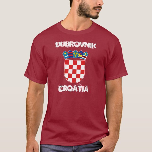 Dubrovnik, Kroatien jackande arm Tee Shirt (Framsida)
