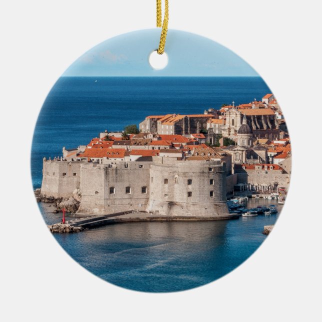 Dubrovnik Kroatien Julgransprydnad Keramik (Framsidan)