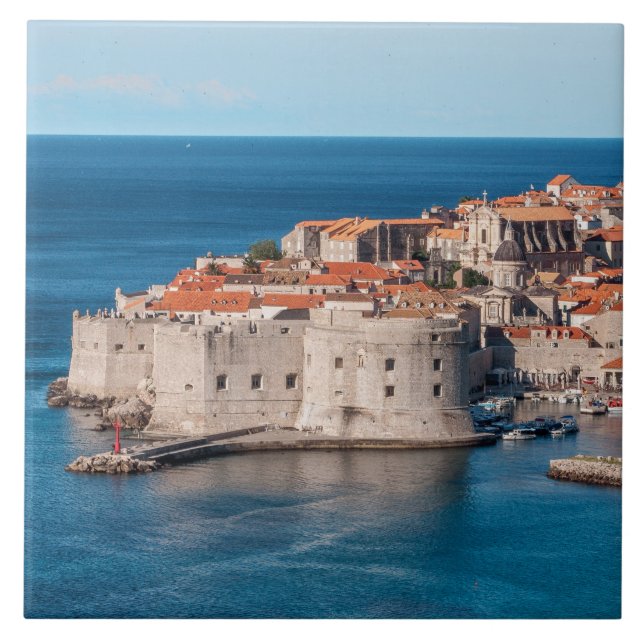 Dubrovnik Kroatien Kakelplatta (Framsidan)