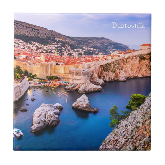 Dubrovnik Kroatien Kakelplatta (Framsidan)