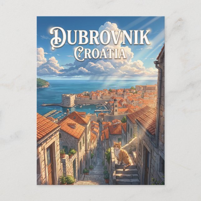 Dubrovnik, Kroatien Kroatien Vykort (Framsida)