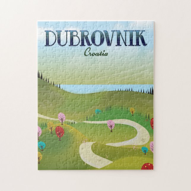 dubrovnik kroatien landskapsaffisch. pussel (Vertikal)
