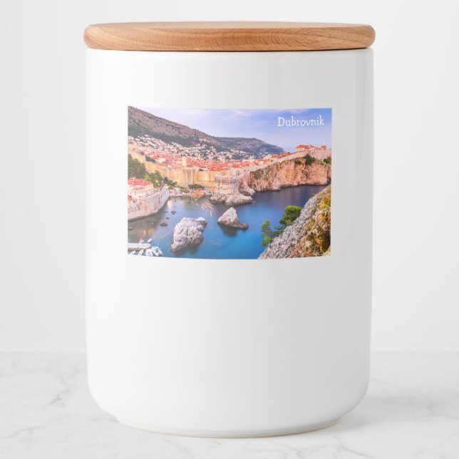 Dubrovnik Kroatien Mat Etiketter (Framsida)