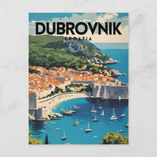 Dubrovnik Kroatien Nostalgic Vintage resor Vykort