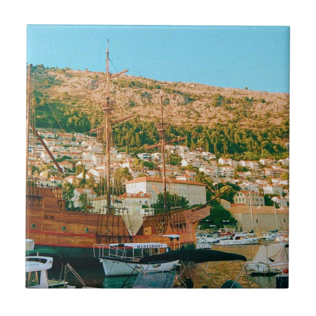Dubrovnik Kroatien Resa Kakelplatta (Framsidan)