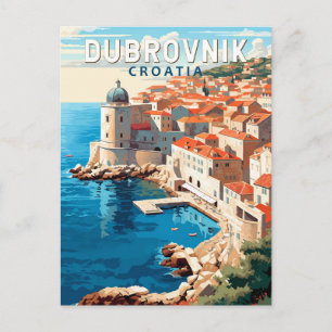 Dubrovnik Kroatien Resa Konst Vintage Vykort