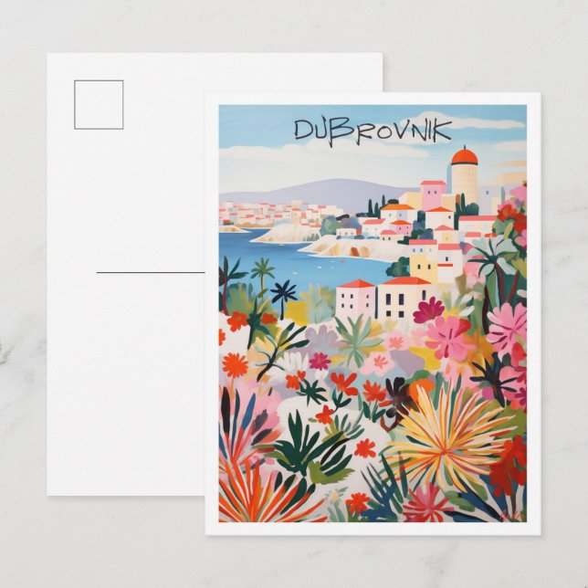 Dubrovnik Kroatien Resa  Vykort (Fram/baksida)