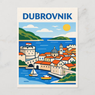 Dubrovnik Kroatien Resebrev vykort