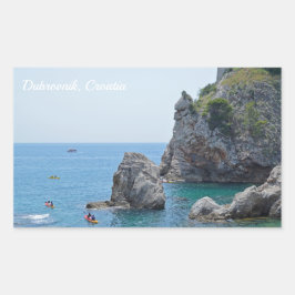 Dubrovnik Kroatien Sten Helgdag Rektangulärt Klistermärke