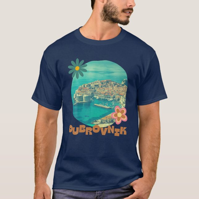 Dubrovnik Kroatien T Shirt (Framsida)