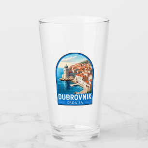 Dubrovnik Kroatien Travel Art Vintage Glaskopp