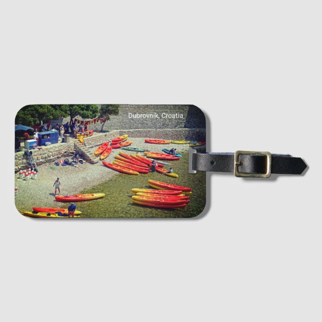 Dubrovnik Kroatien Väster Wall Helgdag Bagagebricka (Framsida horisontal)