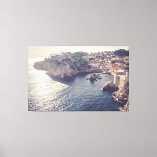 Dubrovnik Kroatien vid Sunset 60x38 Large Canvas